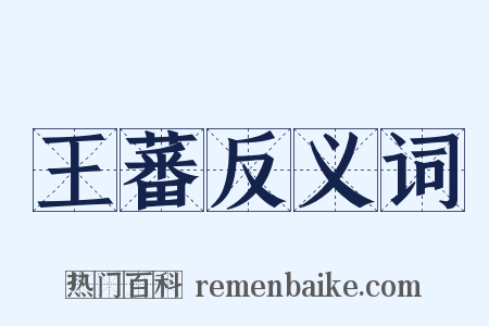 王蕃反义词是什么意思的图片